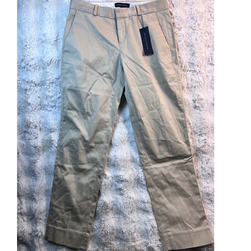 Banana Republic Avery Khaki Tan Straight Leg Dress Pants Trousers Size 0 NEW A38